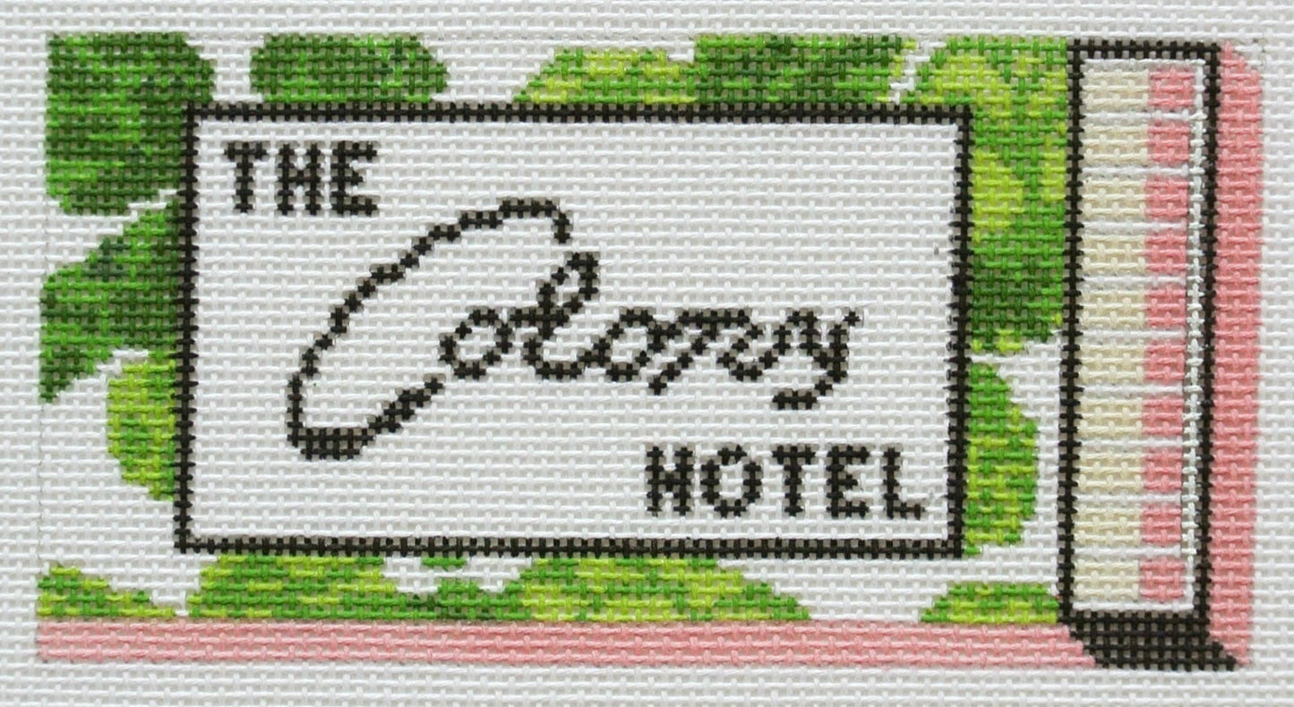 The Colony Hotel Matchbook Needlepoint Canvas