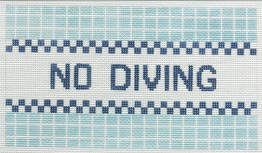 No Diving Needlepoint Canvas