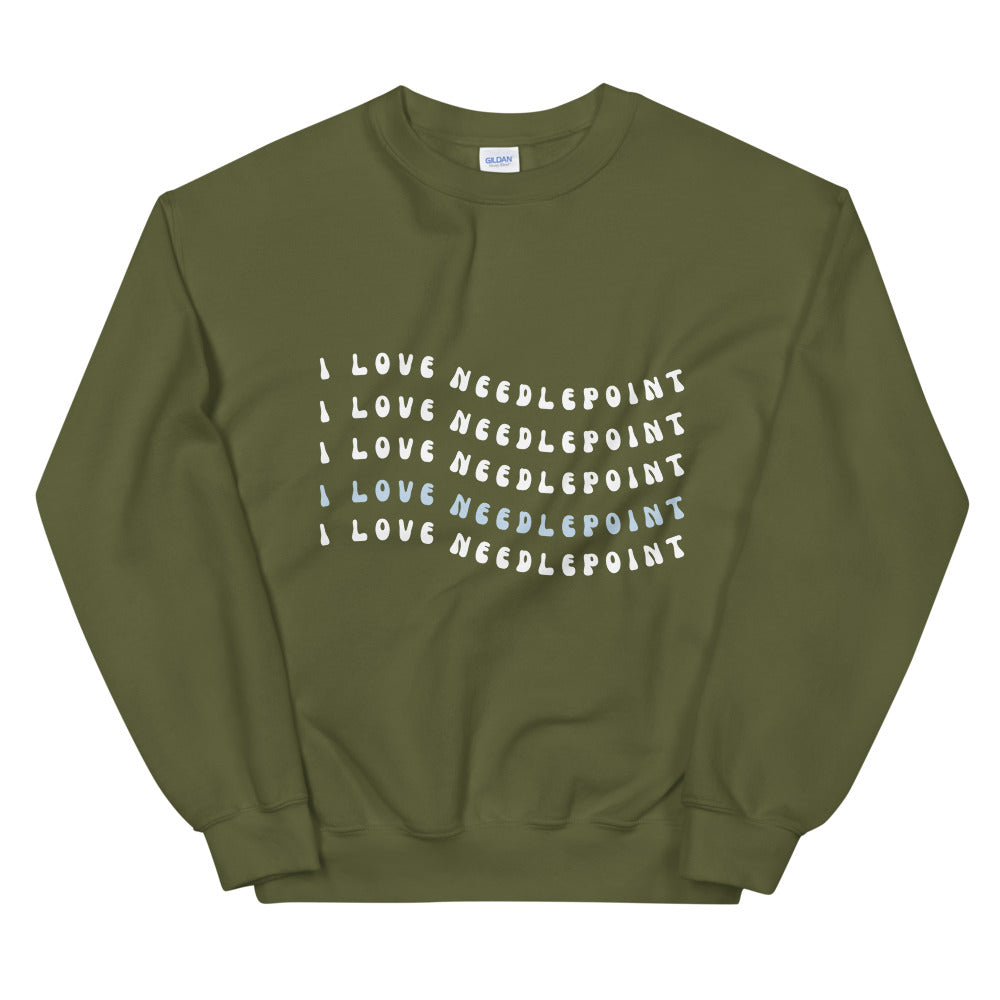 I Love Needlepoint Sweatshirt